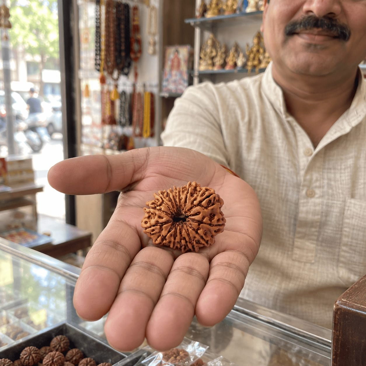 Customer photo review of 13 Mukhi Rudraksha (Nepali)