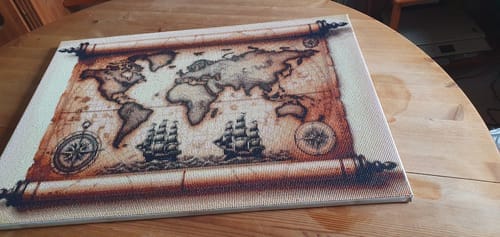 Customer photo review of Ancient Seas | Diamond Painting Kit