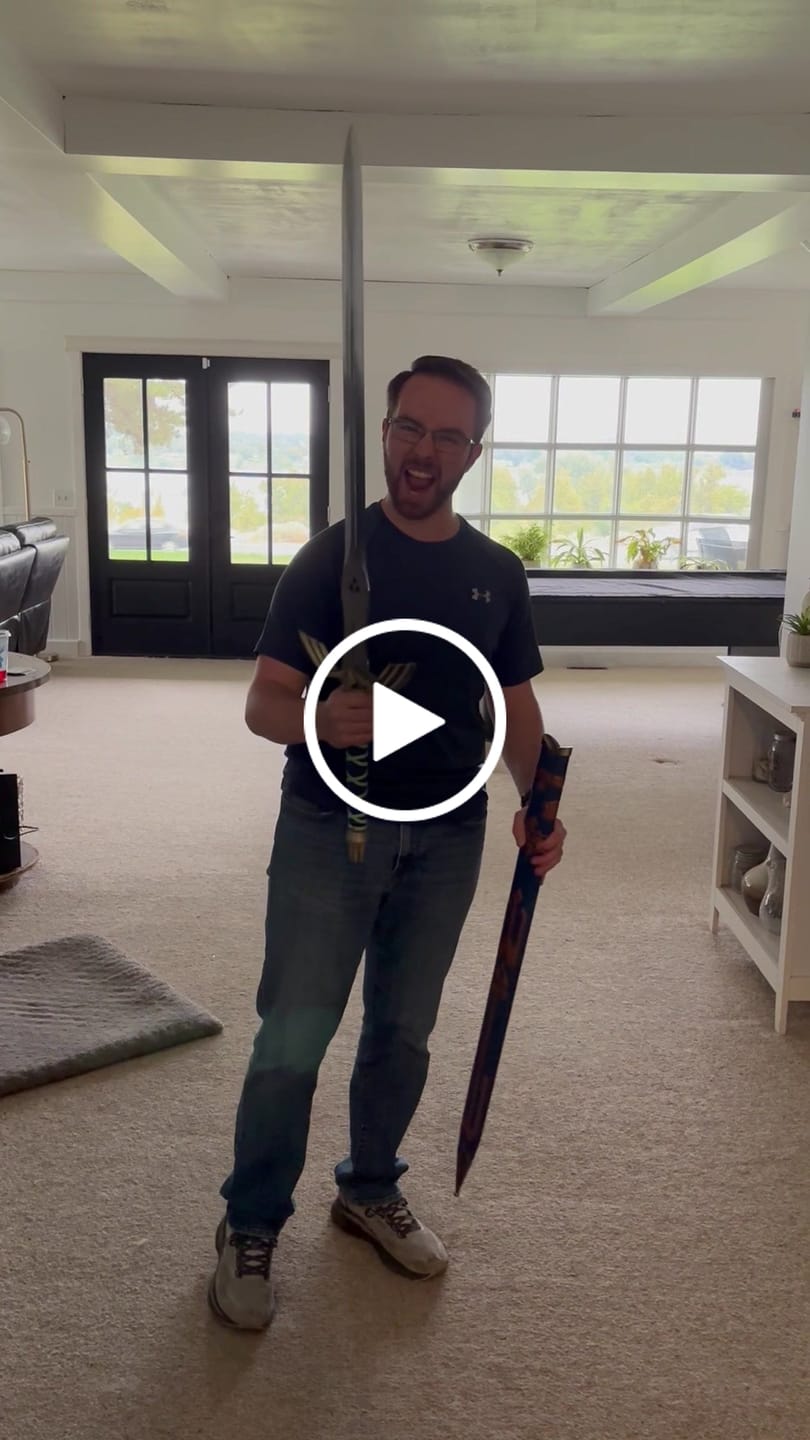 Customer video review of Legend of Zelda Master Sword Replica with Custom Hylian Scabbard