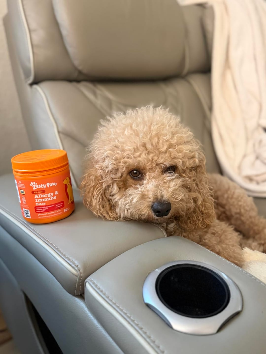 Customer photo review of Allergy & Gut Balance Chews for Dogs