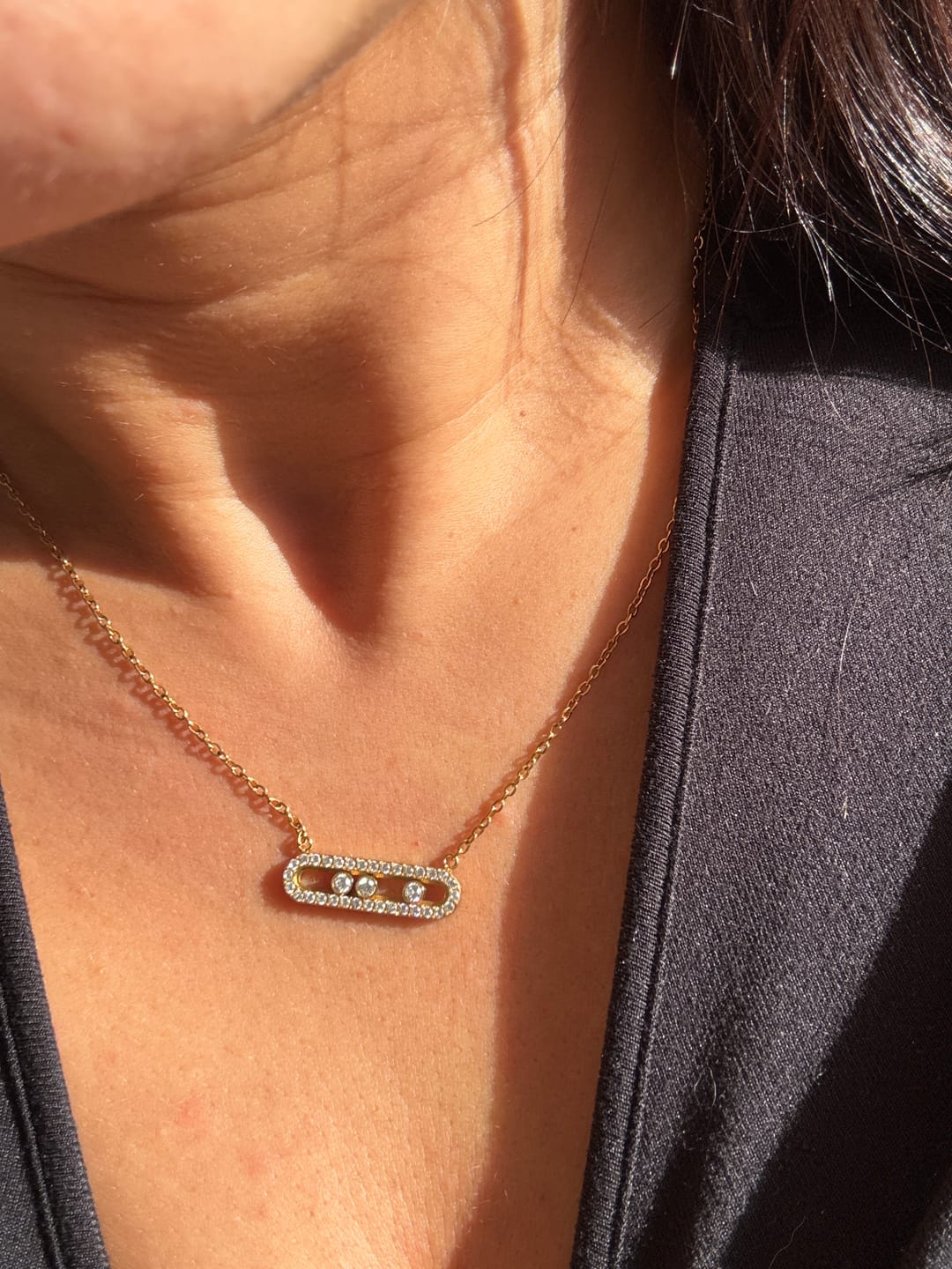 Customer photo review of Pave Soul Kette 18K Vergoldet