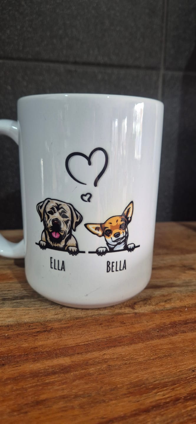 Customer photo review of Personalised Mug With Dog Or Cat - Happy Father's Day