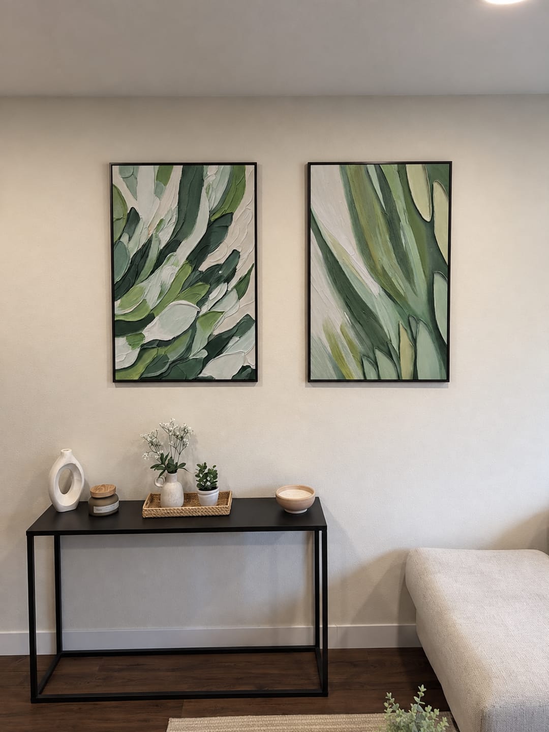 Customer photo review of Colorful Flower & Tree Abstract Textured Wall Art Set of 2#ML056