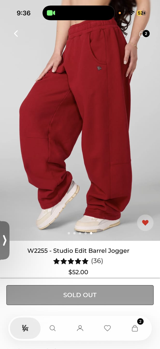 Customer photo review of W2255 - Studio Edit Barrel Jogger