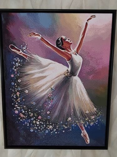 Customer photo review of Floating Ballerina | Diamond Painting Kit