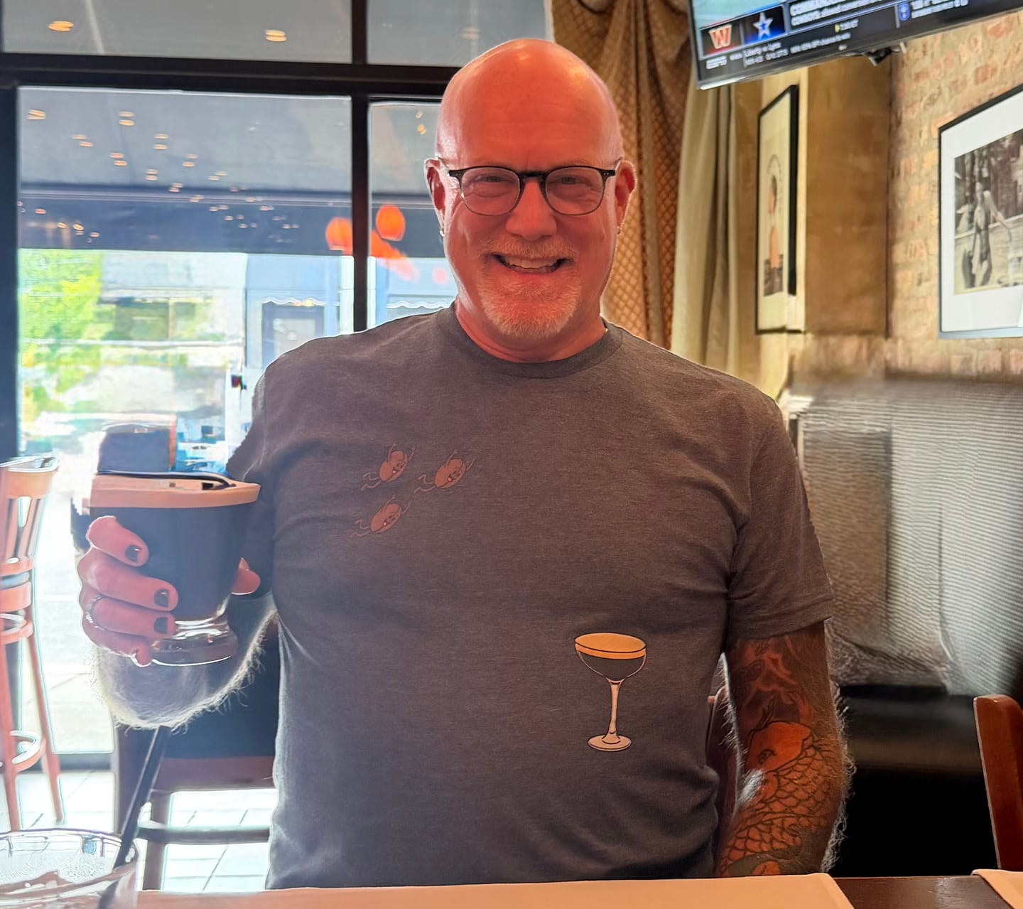 Customer photo review of Espresso Martini Dive T-Shirt