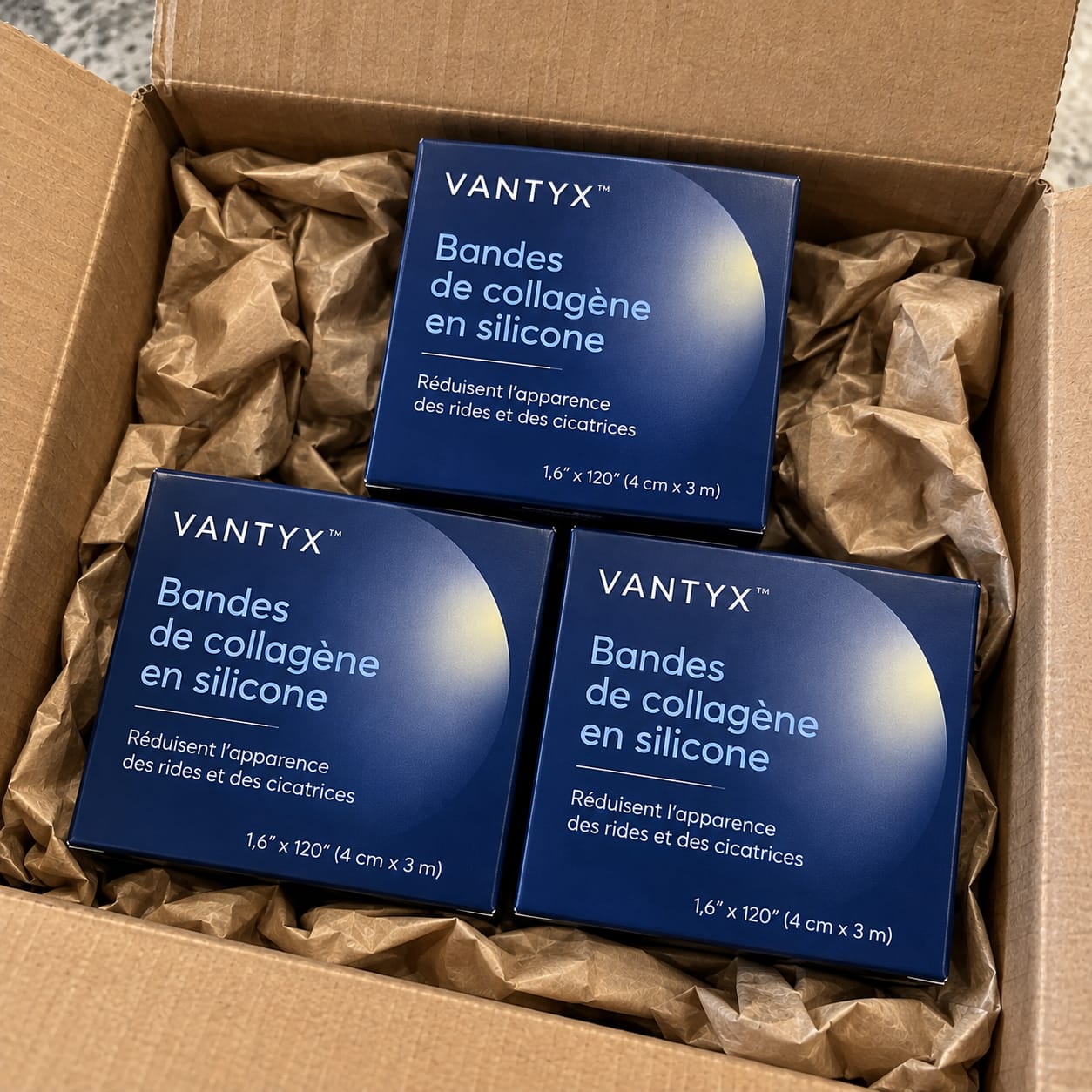 Customer photo review of Bandes de Collagène en Silicone Vantyx™