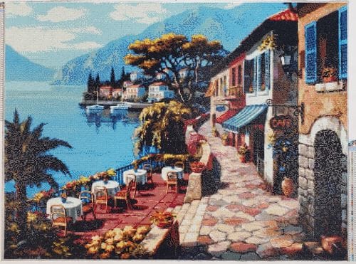 Customer photo review of The Seaside Terrace | Diamond Painting Kit