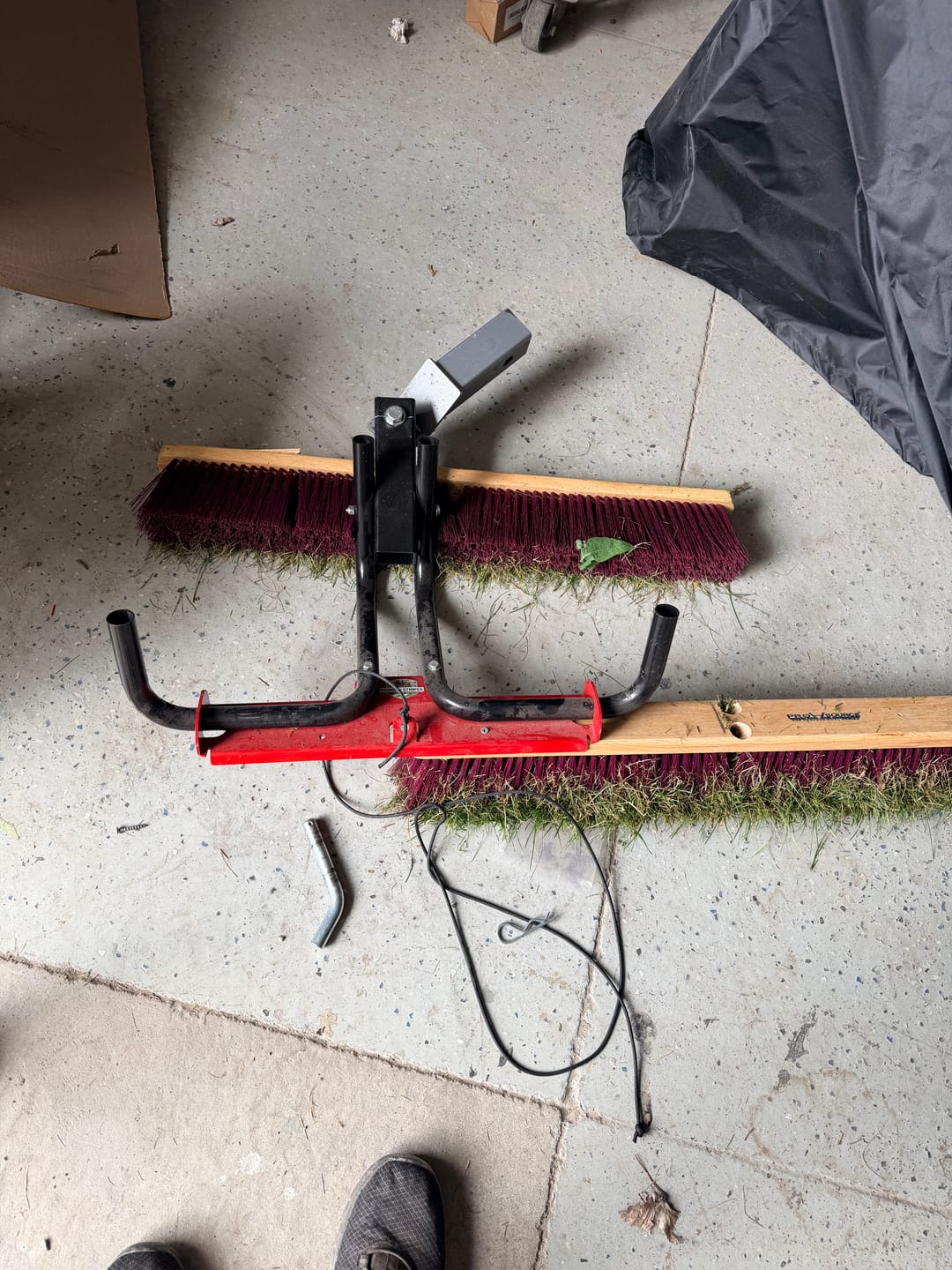 Customer photo review of Broominator — Turn Any Mower Into a Striping Machine