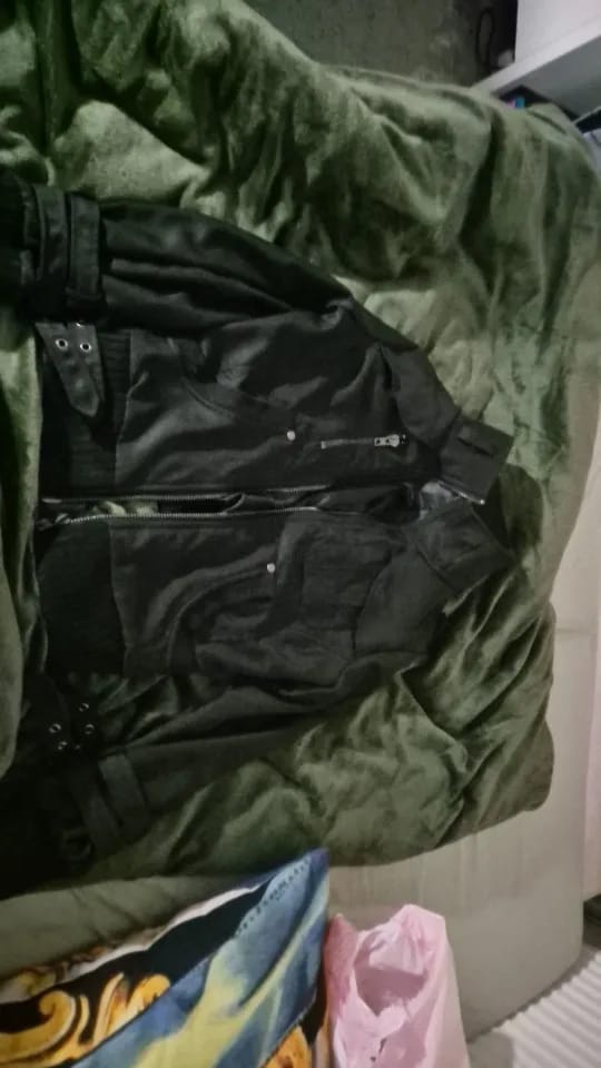 Customer photo review of Subculture Harajuku Vintage Safari Jacket Button-Front Zip-Up