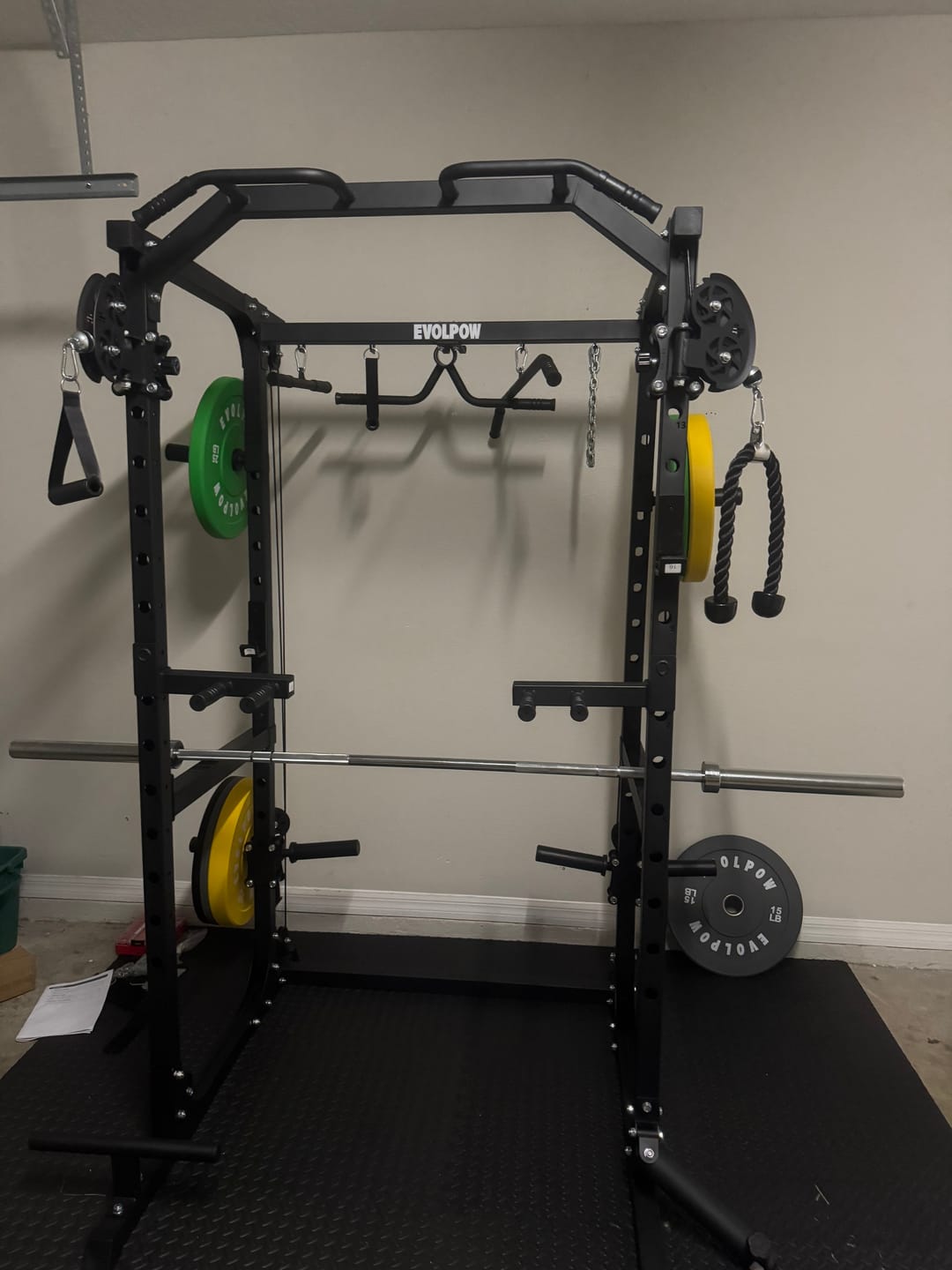 Customer photo review of EVOLPOW M2D Brute All-in-One Smith Machine Home Gym (Dual Pulley Edition)