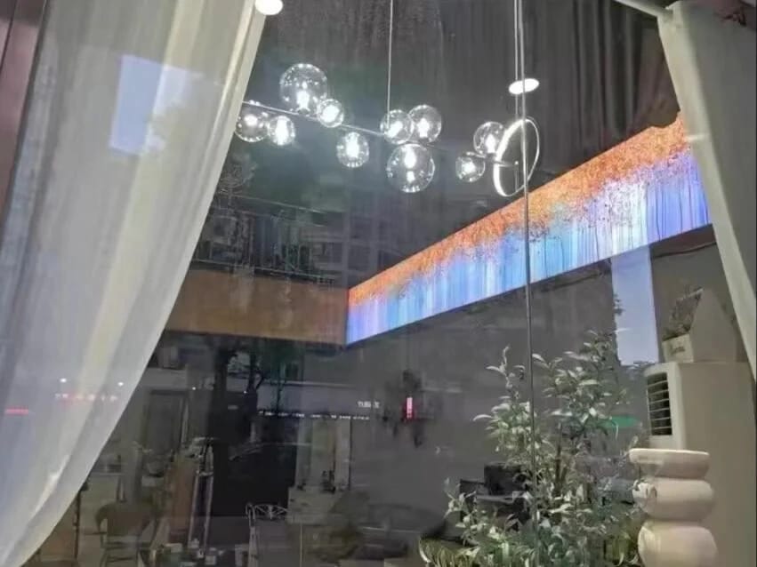 Customer photo review of Iron Chandelier for Staircase, Matte Black Frame, 90 cm