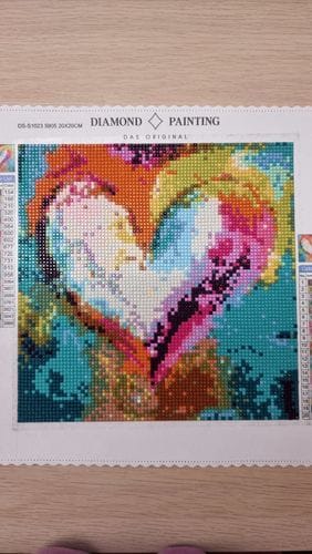 Customer photo review of Abstract Heart | Diamond Painting Kit