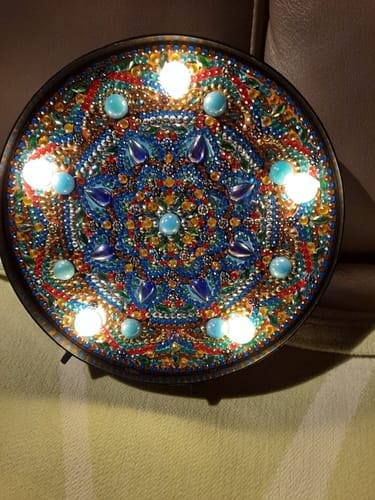 Customer photo review of Mandala colorful | Diamond Painting Lamp Kit