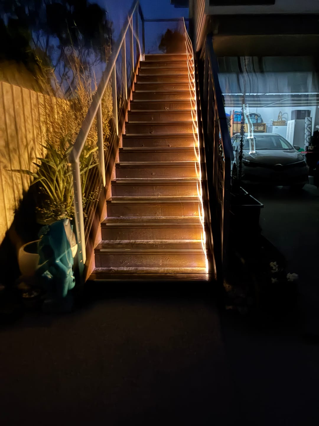Customer photo review of GardenBrite™ Rust-Proof Solar Ground Light Pack