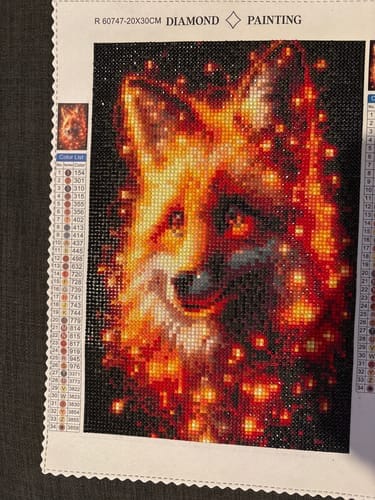 Customer photo review of Fairy lights fox | Diamond Painting Kit