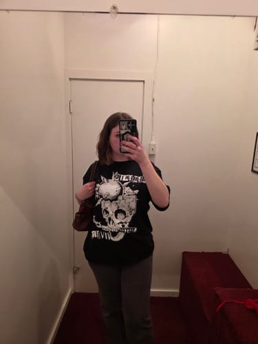 Customer photo review of Bloody Valentine T-Shirt Cream