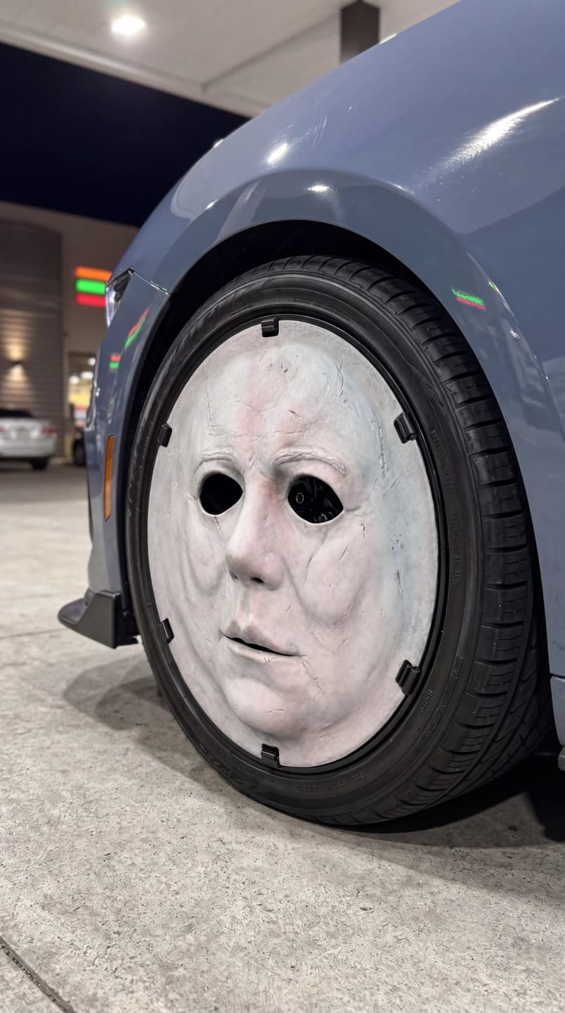 Customer photo review of NightHalo™ – Scare Wheel Covers