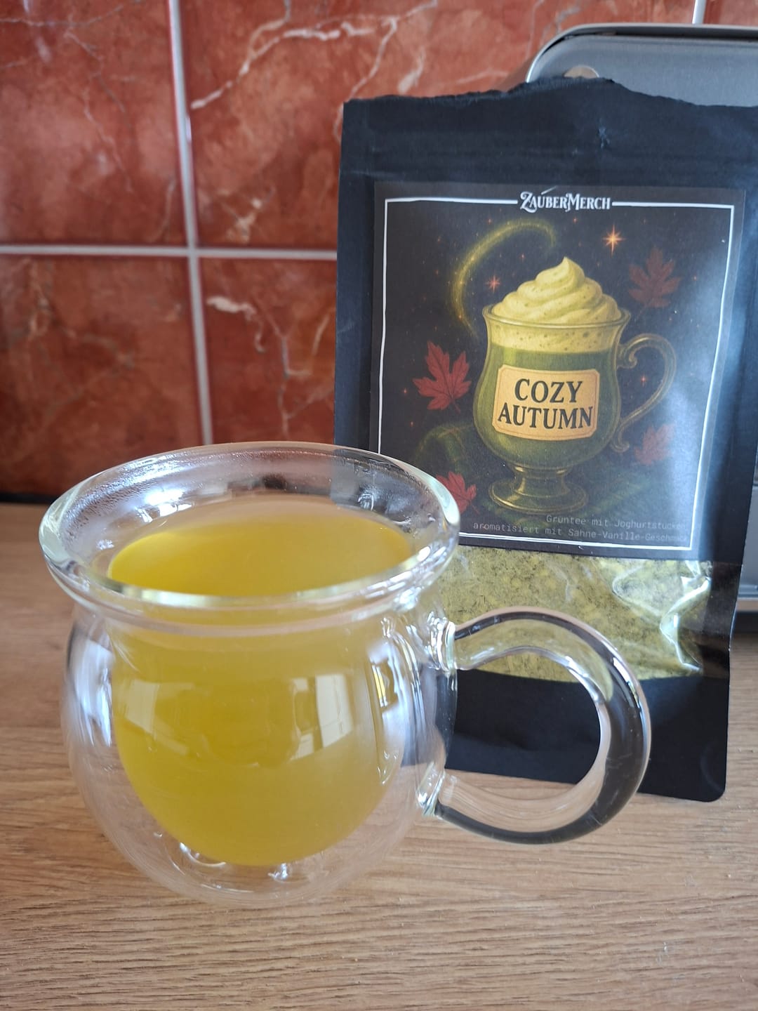 Customer photo review of Cozy Autumn – Grüner Tee mit Matcha, Sahne & Vanille | Herbst Tee