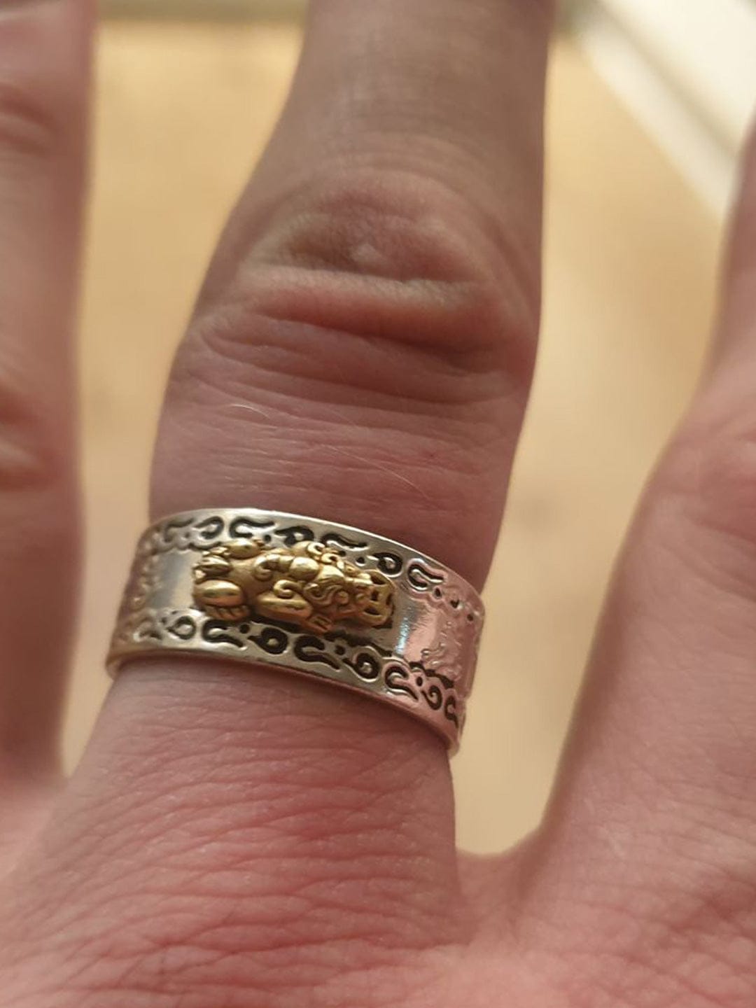 Customer photo review of The Gold Pixiu Mantra Ring  - Free