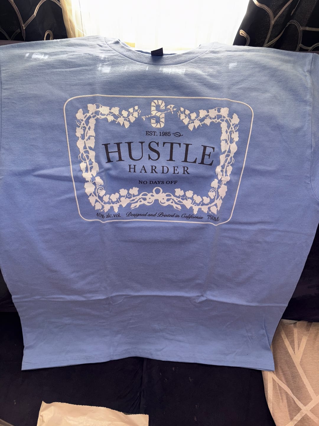 Customer photo review of Hustle Harder SNRT Sneaker Tees - Air Jordan 11 Retro Legend Blue