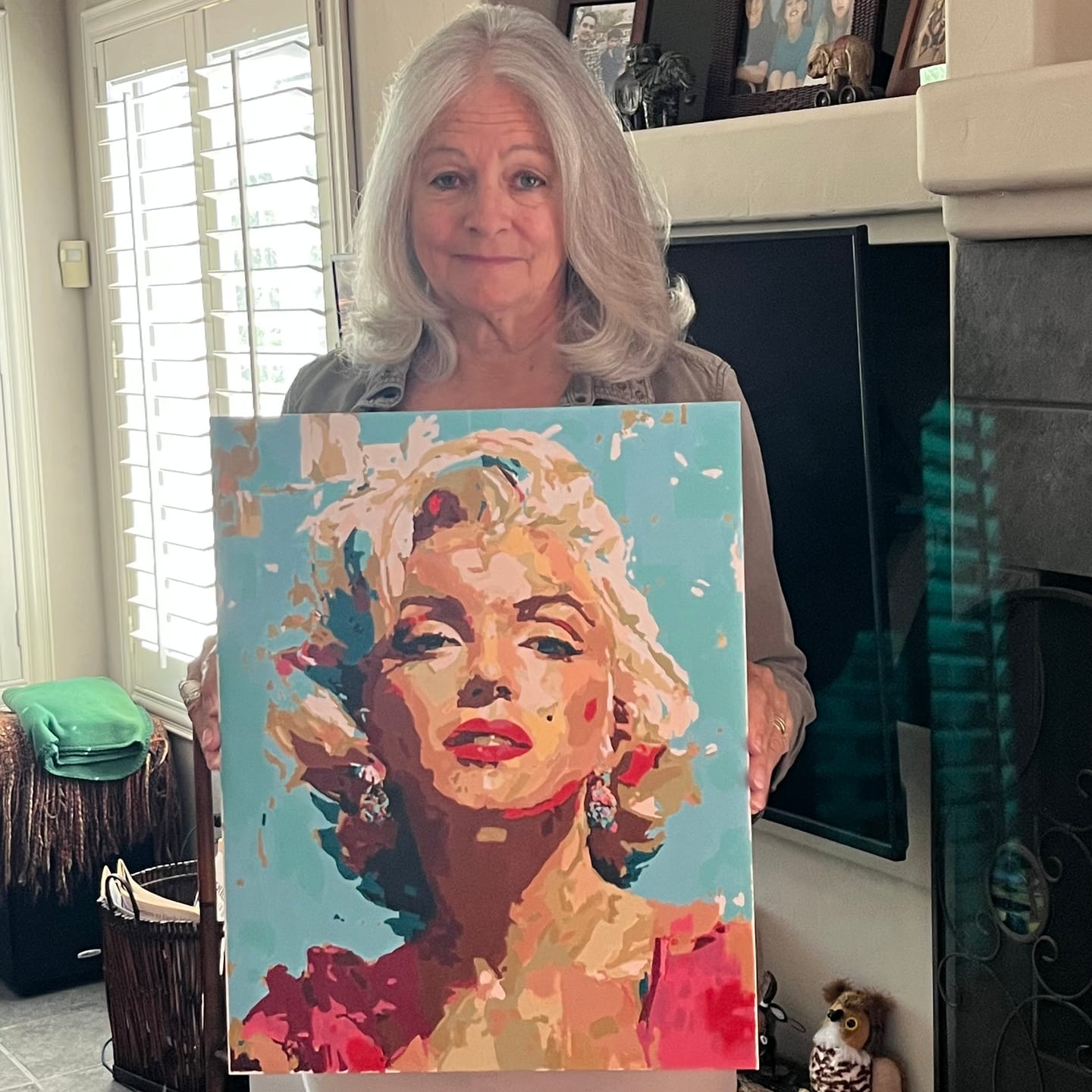 Customer photo review of Expressive Marilyn | Paint by Number