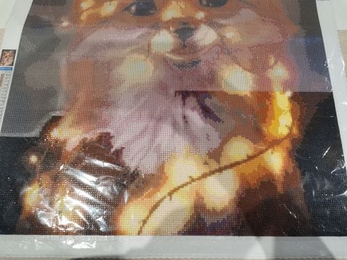 Customer photo review of Fairy lights fox | Diamond Painting Kit