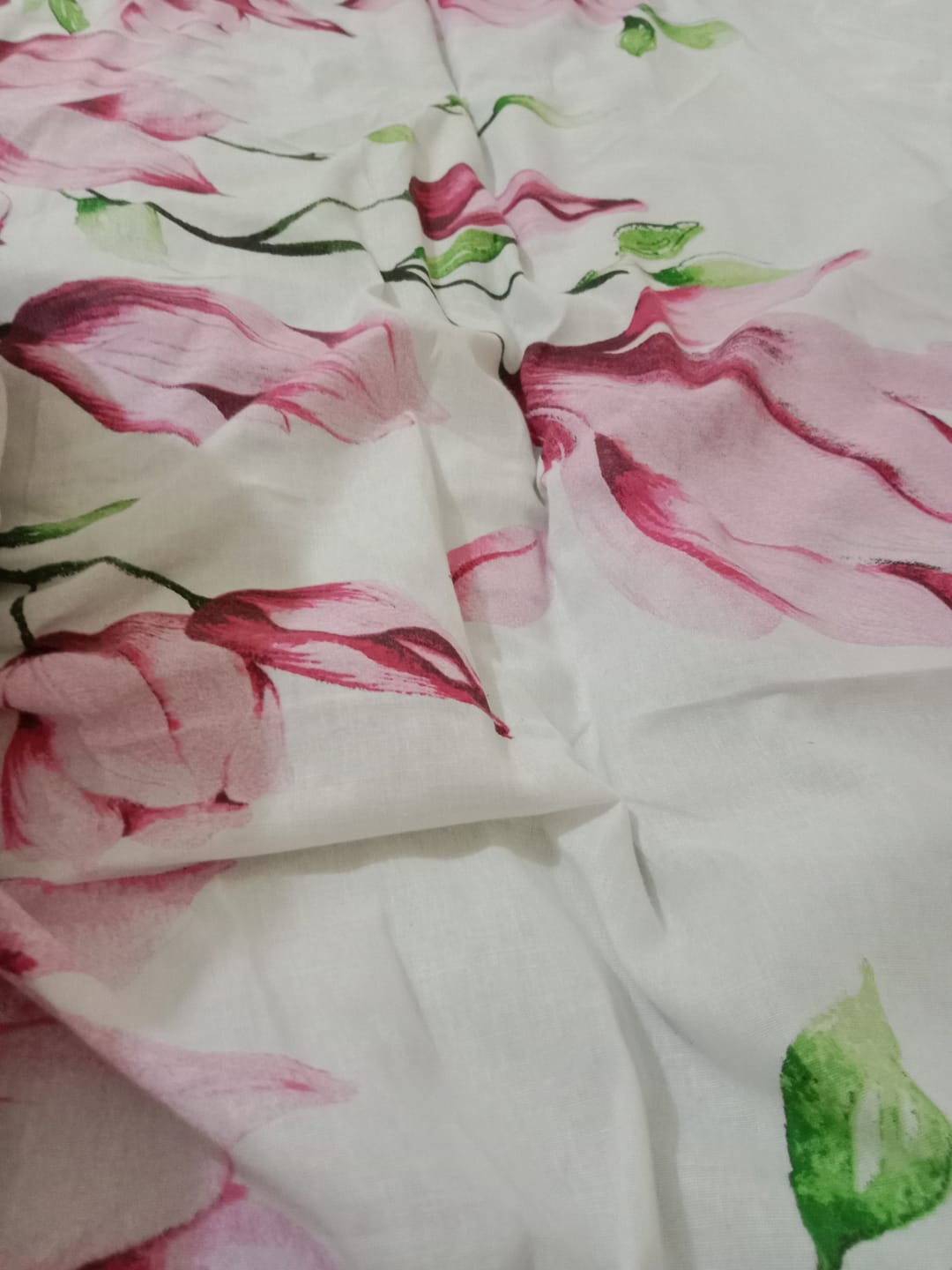 Customer photo review of 2 Pcs Luxury Single Printed Bed Sheet -1422
