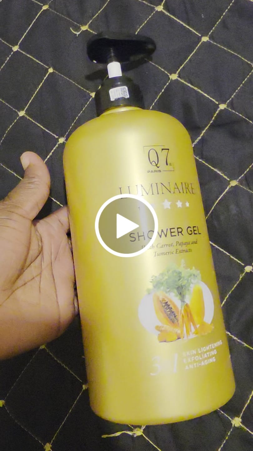Customer video review of Q7Paris Luminaire 3-in-1 Shower gel with Carrot, Papaya, and Turmeric Extracts – 1000ml