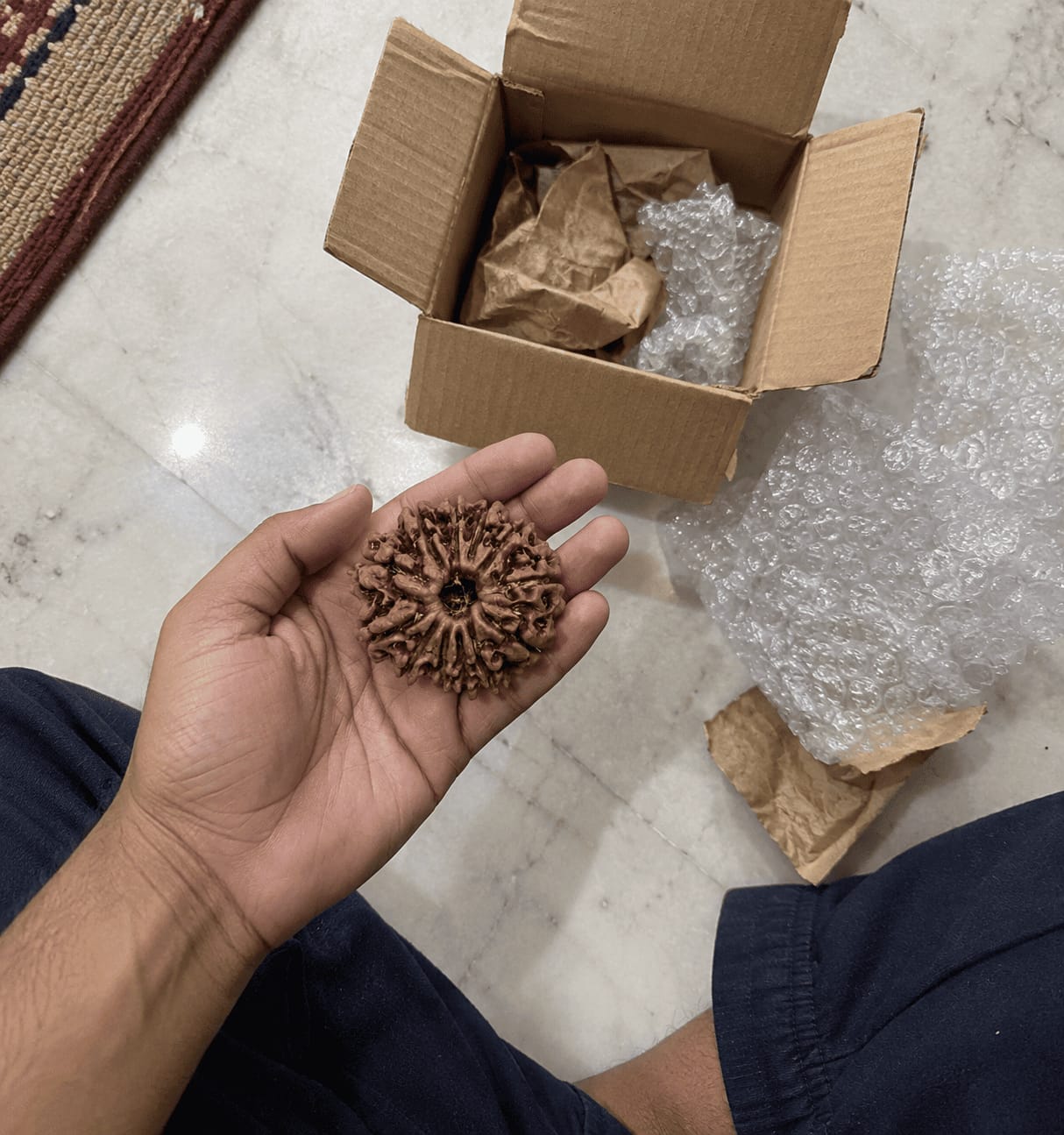 Customer photo review of 12 Mukhi Rudraksha (Nepali)