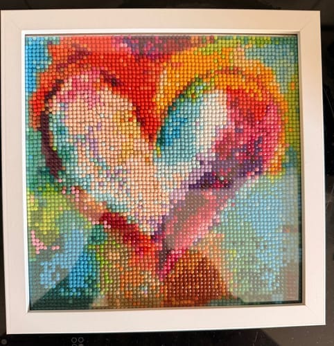Customer photo review of Abstract Heart | Diamond Painting Kit