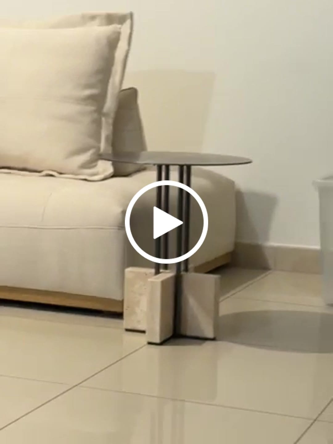 Customer video review of Elysian Travertine Side Table JA043-A