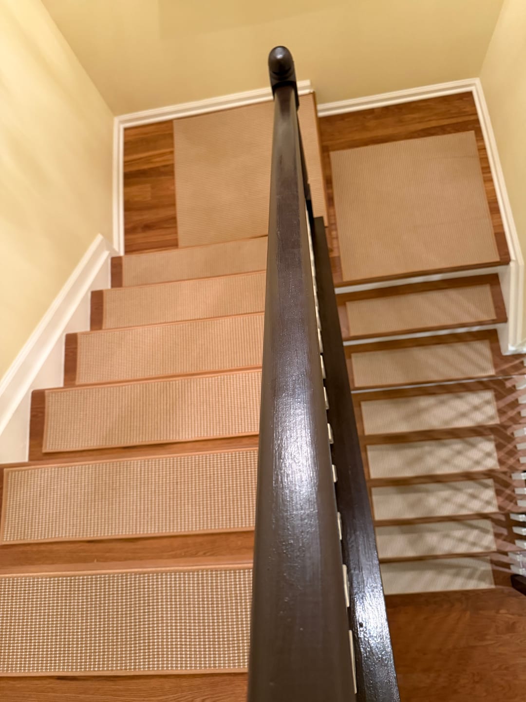 Customer photo review of Jute Non-Slip Stair Treads - Beige/White