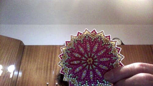 Customer photo review of Flower Mandala | Diamond Painting Coaster Set