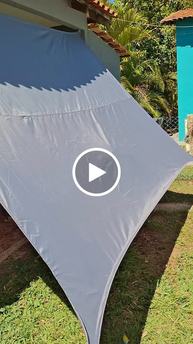 Customer video review of Toldo Impermeável Lona para Cobertura e Garagem
