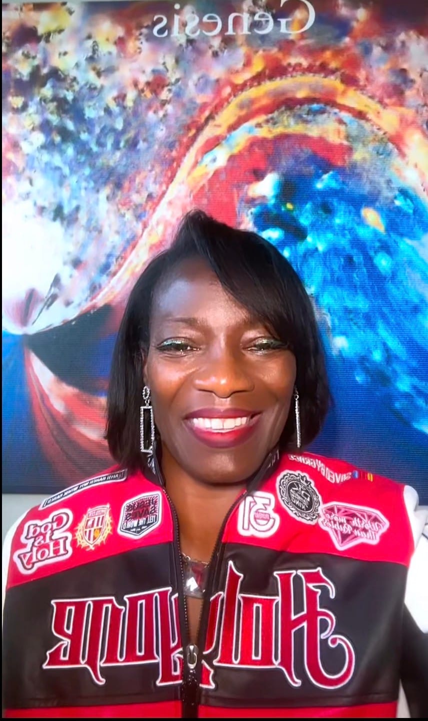 Customer photo review of THE FAITH RACE WOMENS CROP JACKET