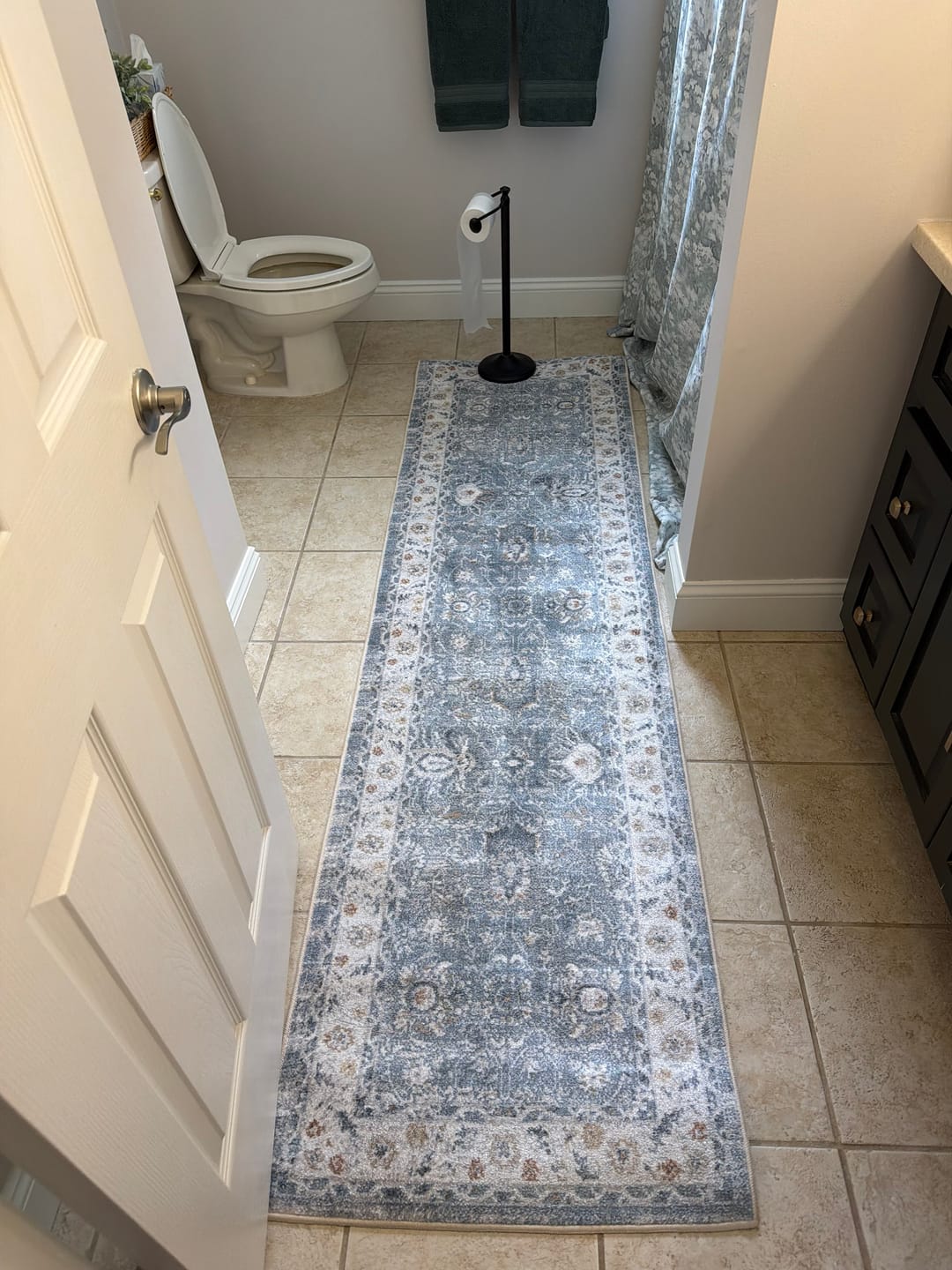 Customer photo review of Nourison Home - Astra Machine Washable Blue Area Rug ASW20