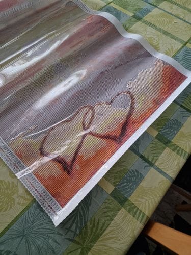Customer photo review of Two hearts on the beach | Diamond Painting Kit