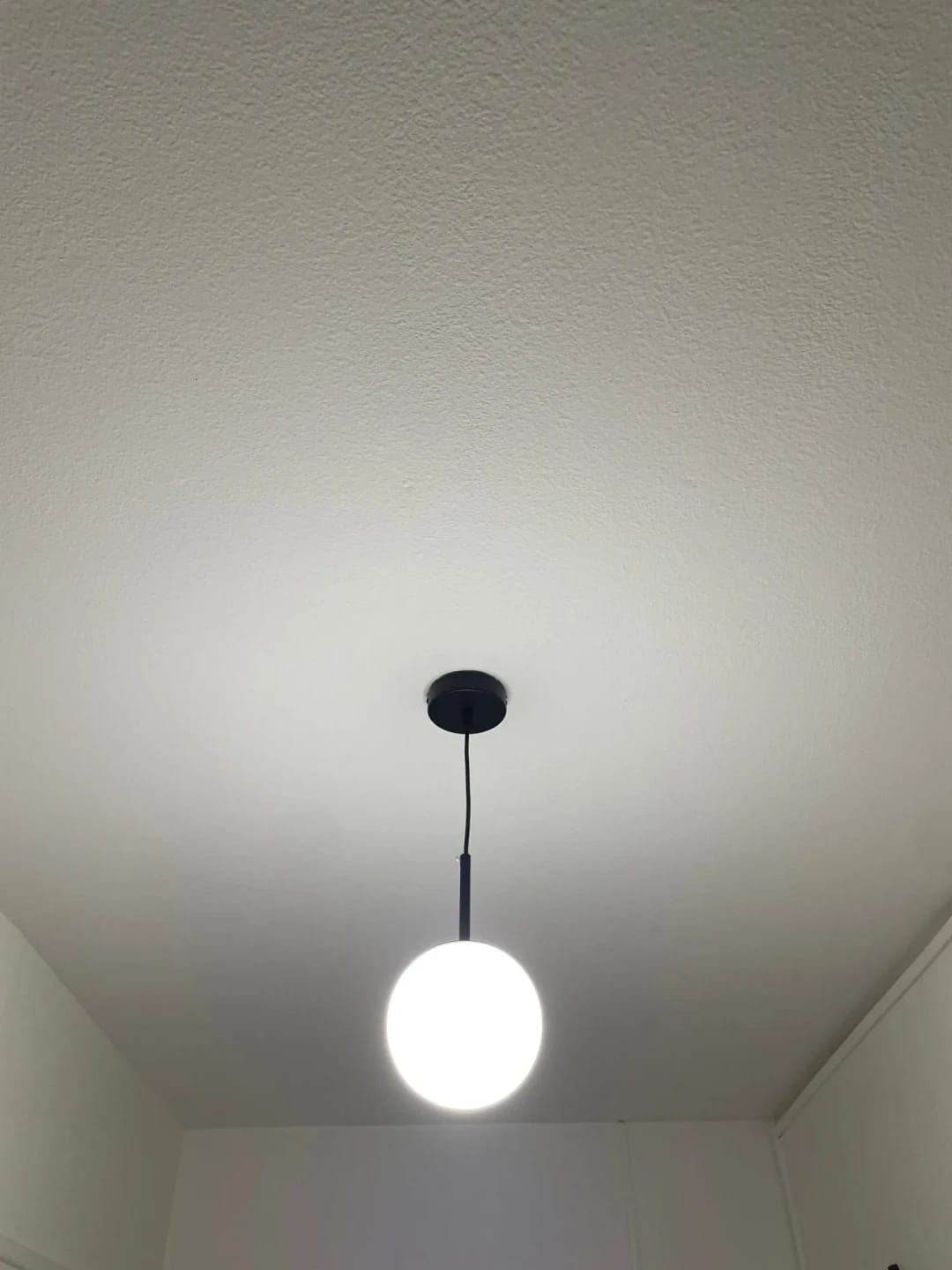 Customer photo review of Chrome Pendant Light for Kitchen Island, Glass Cage, 15–30 cm