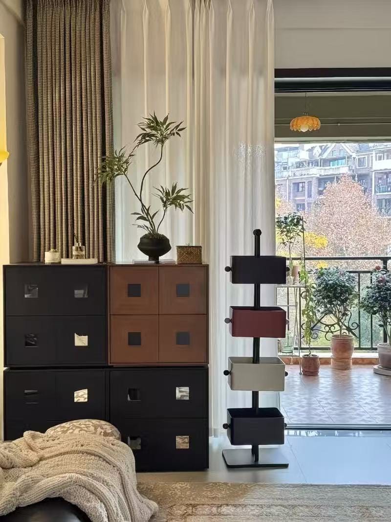 Customer photo review of KKUSO WOODEN 2-DRAWER CABINET - OAKI BLACK OAK