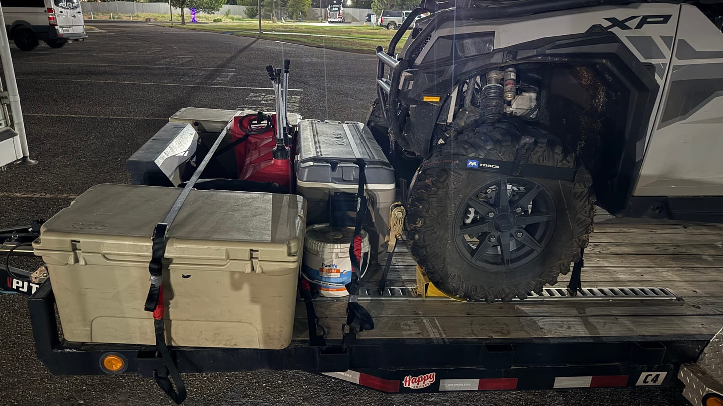 Customer photo review of TorkStrap M500 | 14'x1'' Spring Loaded Tie Down Straps - 1500lbs Max Load