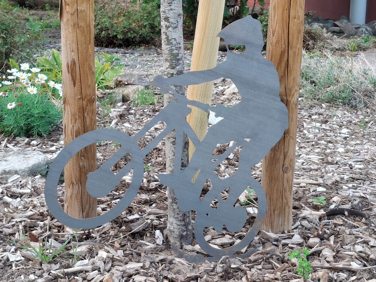Customer photo review of Gartenstecker Mountainbiker