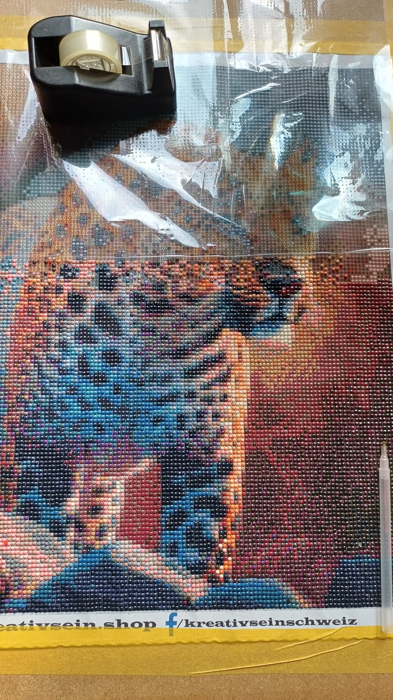 Customer photo review of Leopard in Lauerstellung - 5D DIY Diamond Painting