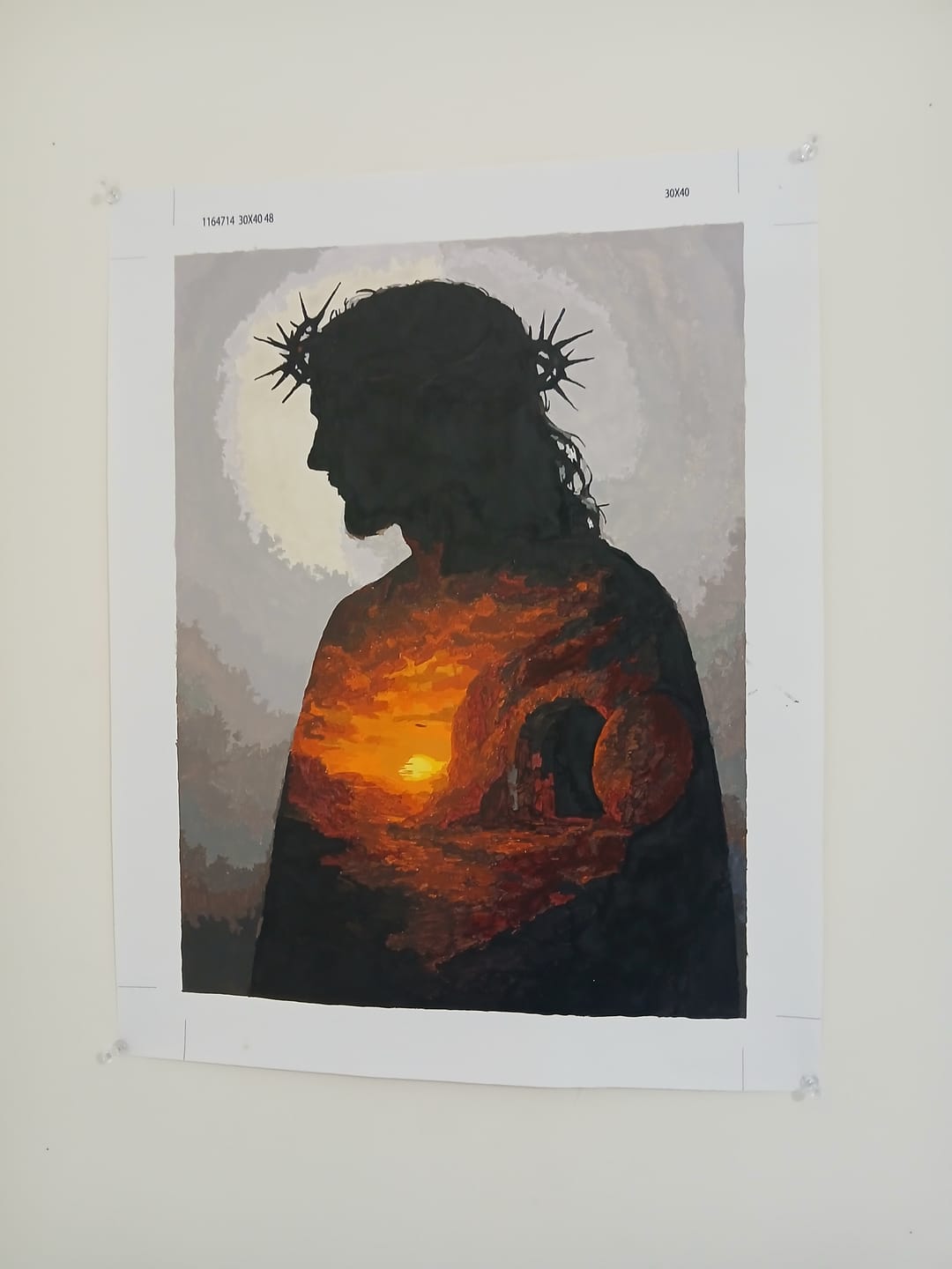 Customer photo review of He's Risen (Paint by Numbers)