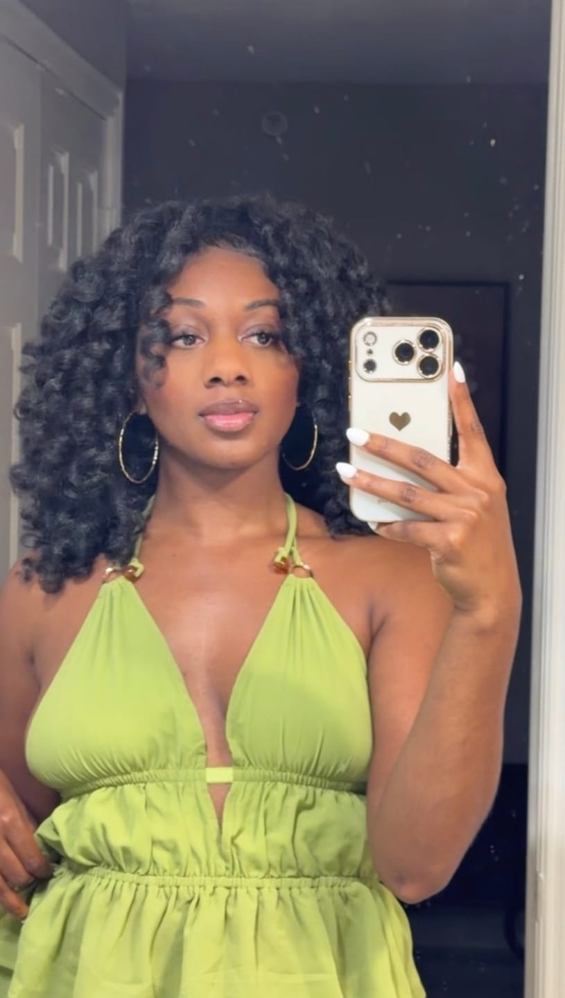 Customer photo review of Sensationnel Instant Weave Curls Kinks & CO Half Wig - MONEY MAKER