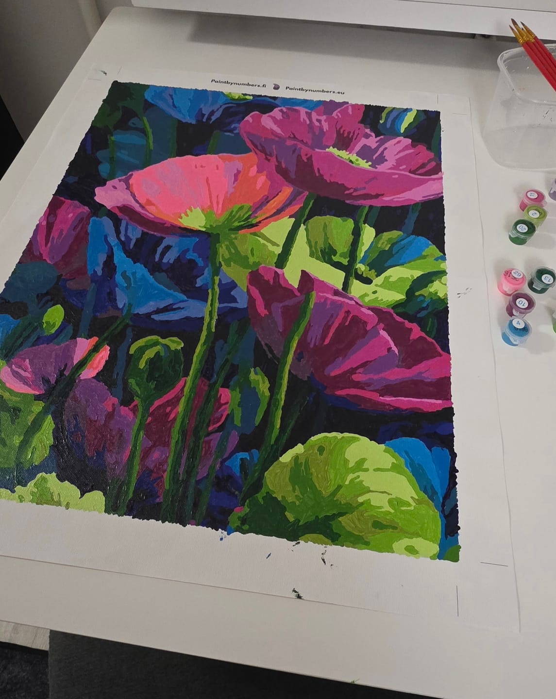 Customer photo review of Vibrant Floral Symphony 40x50cm – Paint By Numbers
