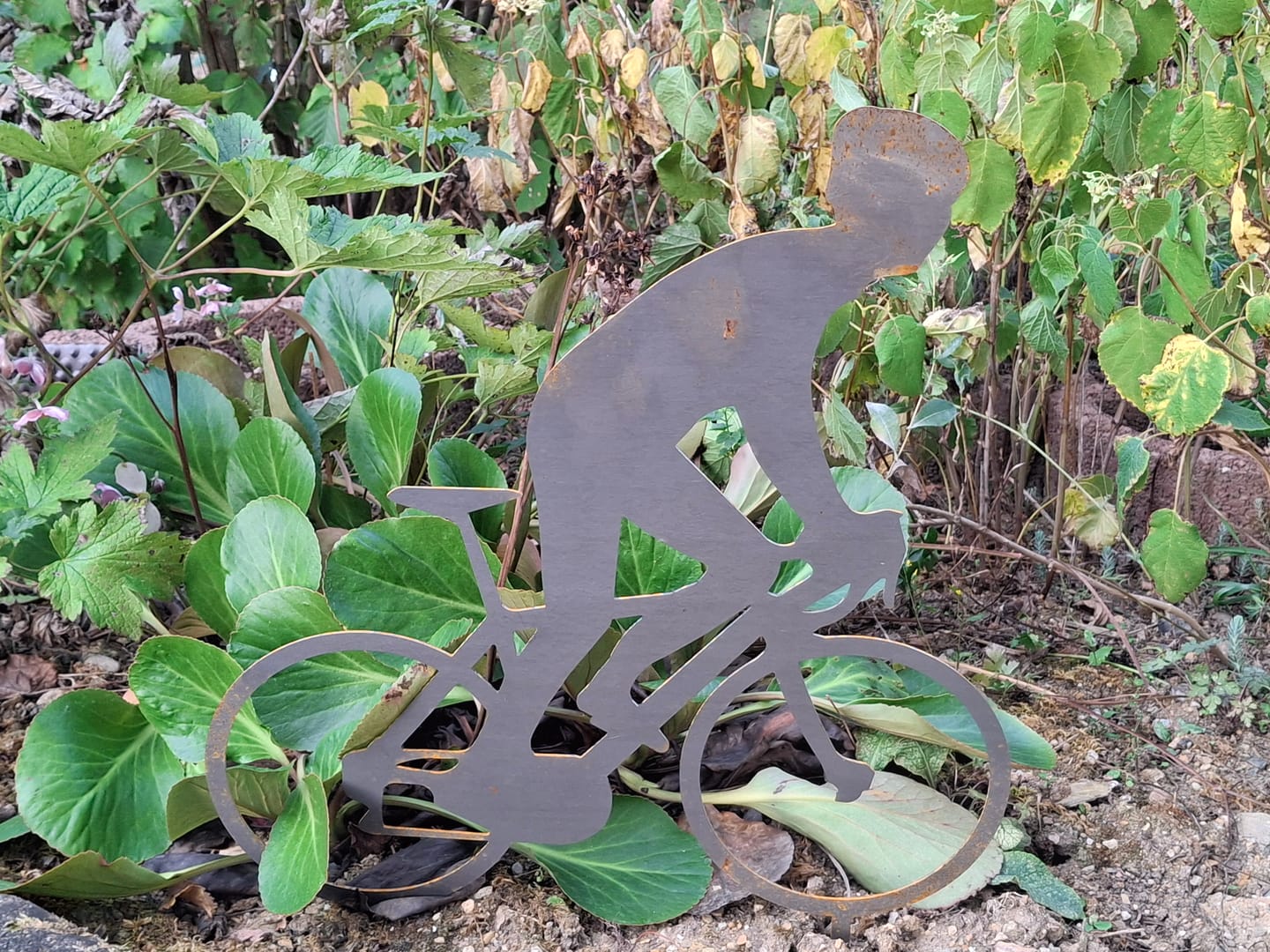 Customer photo review of Gartenstecker Radfahrer