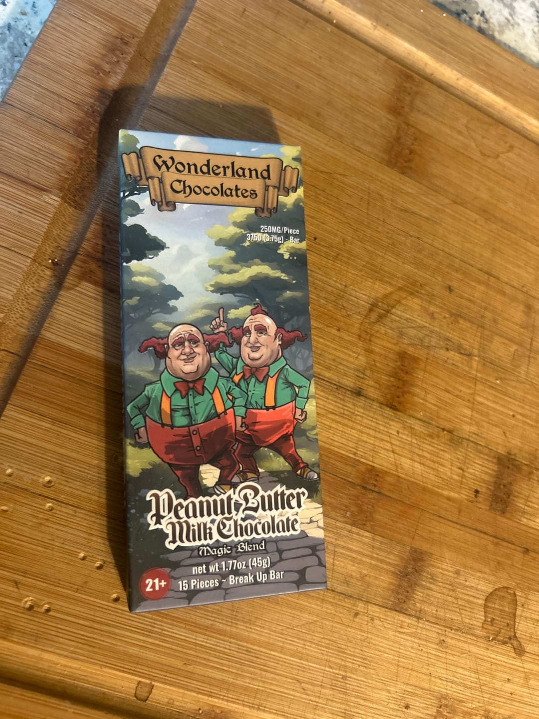 Customer photo review of Wonderland Mushroom Chocolates - 3,750mg