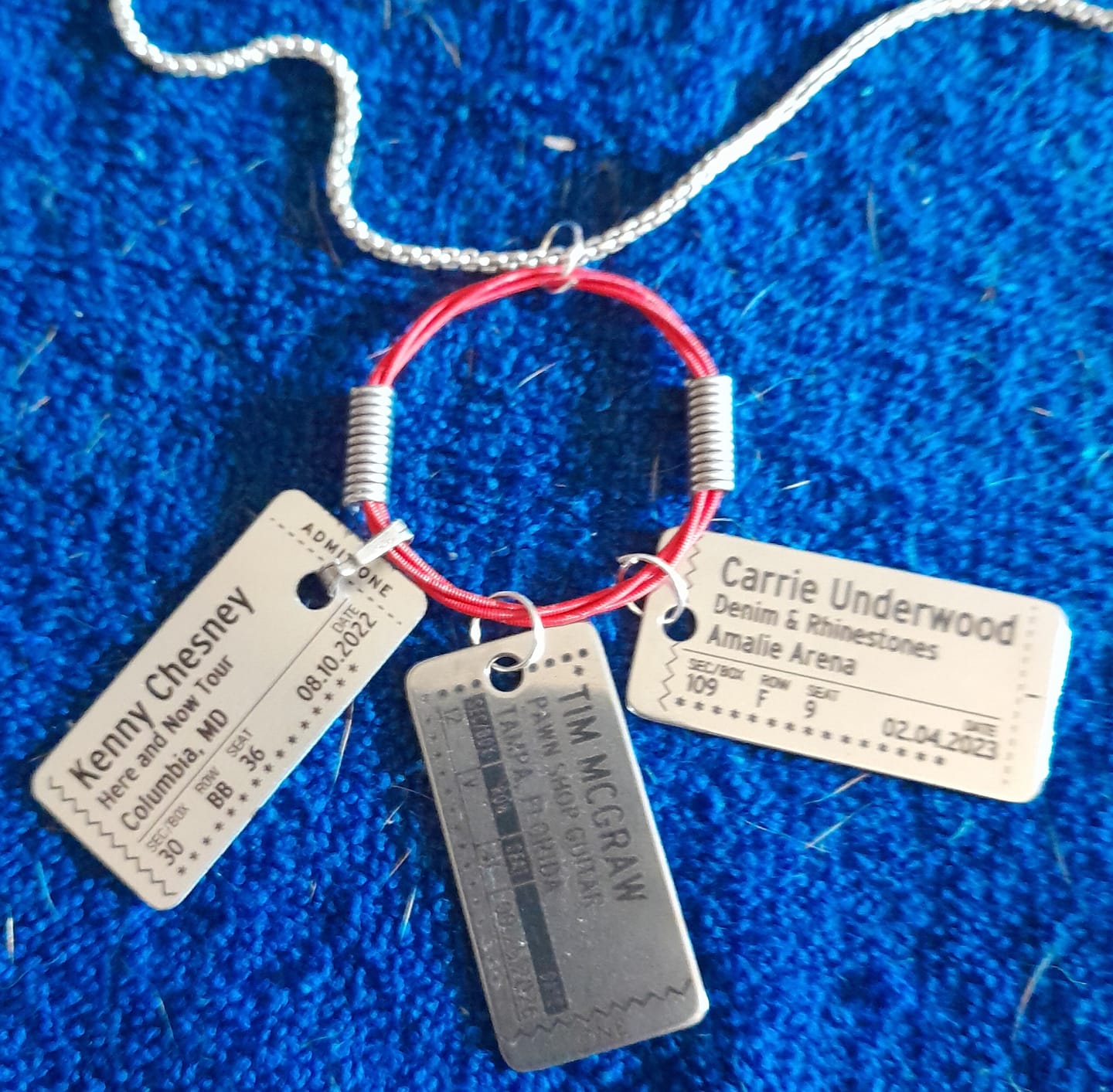Customer photo review of BALL & CHAIN NECKLACE - RED
