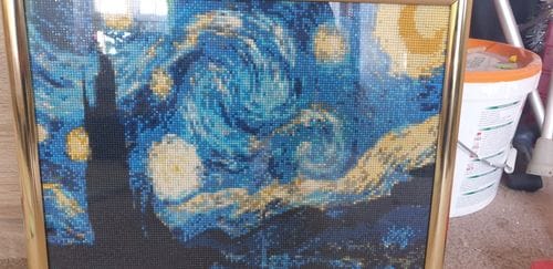Customer photo review of Starry Sky in a Van Gogh-Inspired Style | Diamond Painting Kit